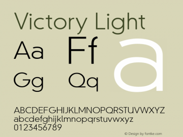 Victory Light Macromedia Fontographer 4.1.4 7/15/02 Font Sample