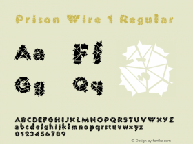 Prison Wire 1 Regular Version 1.0 Font Sample