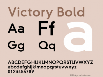Victory Bold Macromedia Fontographer 4.1.4 7/15/02 Font Sample
