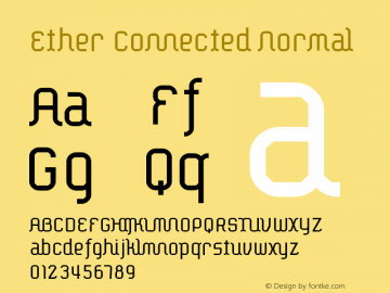 Ether Connected Normal Macromedia Fontographer 4.1.5 10/23/2002 Font Sample