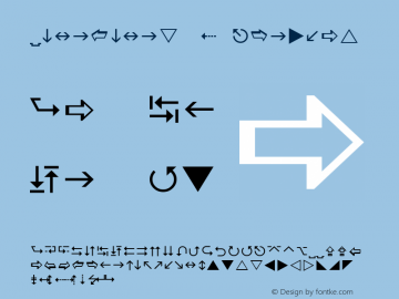 Wingdings 3 Regular Version 1.50图片样张