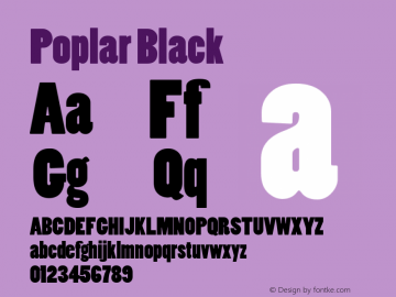 Poplar Black Version 001.001 Font Sample