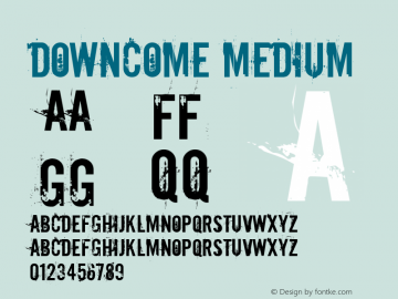 Downcome Medium Version 001.000 Font Sample