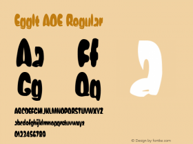 EggIt AOE Regular Macromedia Fontographer 4.1.2 8/8/99图片样张
