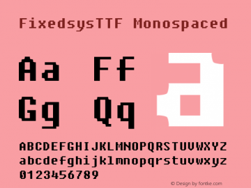 FixedsysTTF Monospaced Unknown图片样张