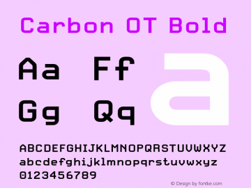Carbon OT Bold Version 1.100 2003 Font Sample