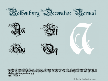 Rothenburg Decorative Normal Version 001.060 Font Sample