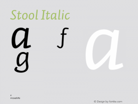 Stool Italic OTF 1.000;PS 001.000;Core 1.0.29 Font Sample