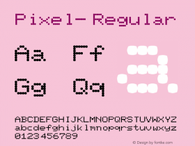 Pixel- Regular Converted from F:\TTF\PIXELSCR.TF1 by ALLTYPE Font Sample