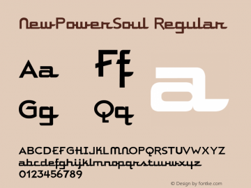 NewPowerSoul Regular Version 1.00 1996 initial release图片样张