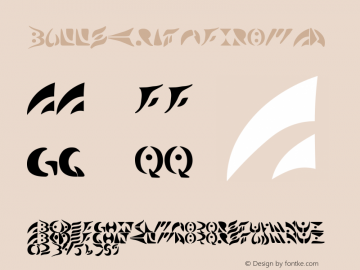 Bullskrit NFI Roman Version 001.000 Font Sample