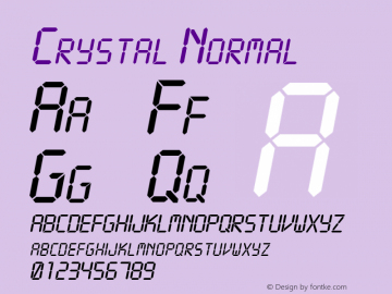 Crystal Normal 1.0 Mon Aug 03 16:34:20 1992 Font Sample