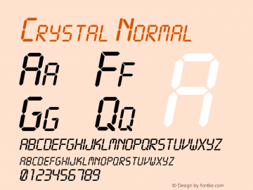 Crystal Normal 1.0 Mon Aug 03 16:34:20 1992 Font Sample