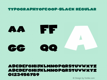 TypographyofCoop-Black Regular Version 3.001;PS 001.000;hotconv 1.0.38图片样张