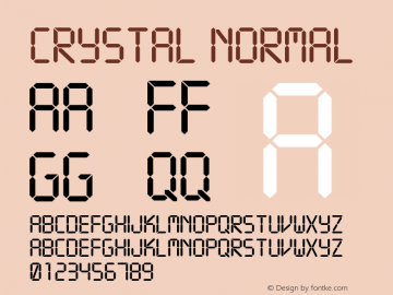 Crystal Normal 3.1 Font Sample