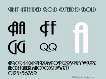 Tibet Extended Bold Extended Bold Unknown Font Sample