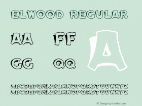 Elwood Regular Converted from F:\Y\ELWOOD.TF1 by ALLTYPE Font Sample