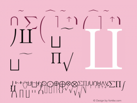 TeX cmex9 cmex9 Version 001.001 Font Sample