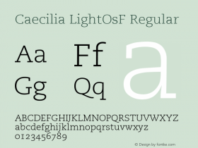 Caecilia LightOsF Regular V.1.0 Font Sample