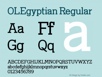 OLEgyptian Regular 001.000图片样张