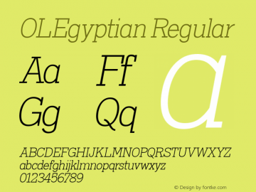 OLEgyptian Regular 001.000图片样张