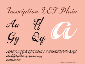 Inscription LET Plain 1.0图片样张