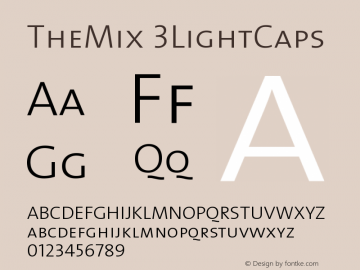 TheMix 3LightCaps Version 1.0 Font Sample