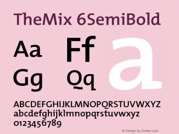 TheMix 6SemiBold Version 1.0图片样张