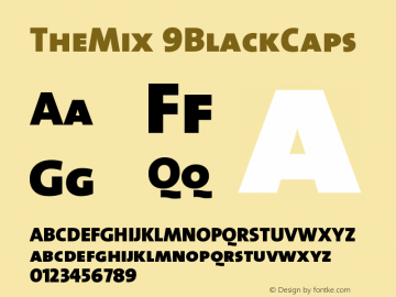 TheMix 9BlackCaps Version 1.0 Font Sample