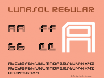 Lunasol Regular Version 5.000 Font Sample