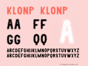 KLONP KLONP Version 1.000 Font Sample