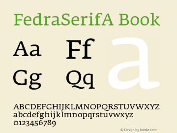 FedraSerifA Book Version 001.000图片样张