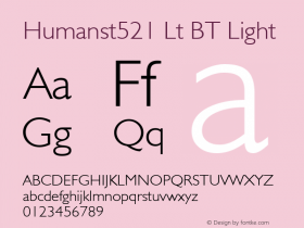 Humanst521 Lt BT Light mfgpctt-v1.52 Wednesday, January 13, 1993 4:36:07 pm (EST)图片样张