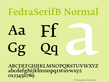 FedraSerifB Normal Version 001.000图片样张