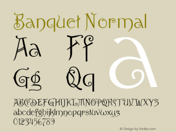 Banquet Normal Macromedia Fontographer 4.1.4 1/17/04图片样张