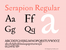 Serapion Regular 1 Font Sample