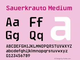 Sauerkrauto Medium Version 001.000 Font Sample