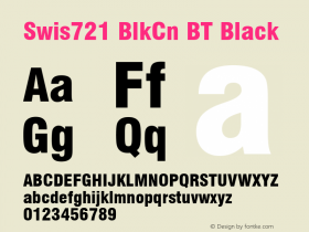 Swis721 BlkCn BT Black mfgpctt-v1.50 Thursday, December 24, 1992 10:40:31 am (EST)图片样张