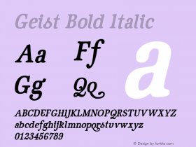 Geist Bold Italic 001.000 Font Sample