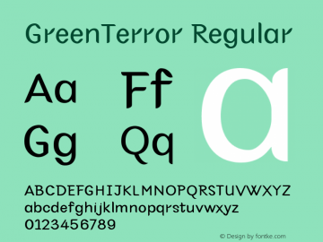 GreenTerror Regular 001.000图片样张
