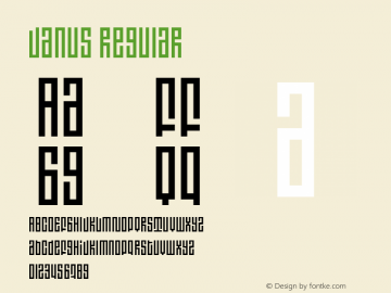 Janus Regular 001.000 Font Sample