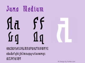 Juxo Medium 001.000 Font Sample