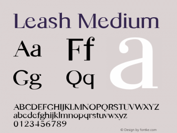 Leash Medium 001.000 Font Sample