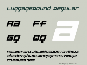 LuggageRound Regular 001.000 Font Sample