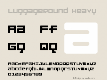 LuggageRound Heavy 001.000 Font Sample