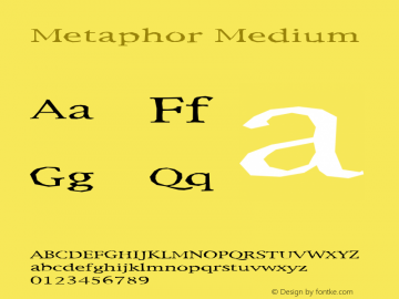 Metaphor Medium 001.000 Font Sample