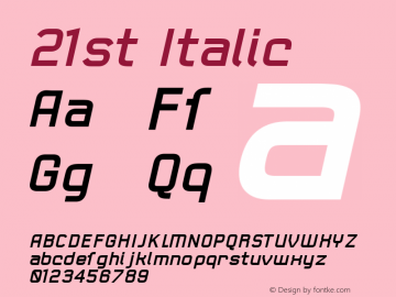 21st Italic Version 1.00图片样张