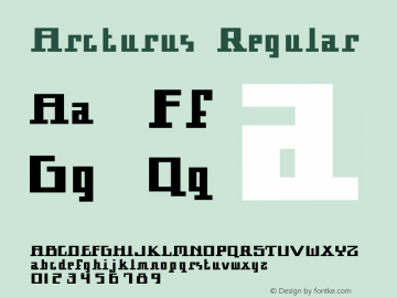 Arcturus Regular Version 1.00图片样张