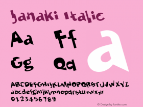 Janaki Italic Version 1.00 Font Sample