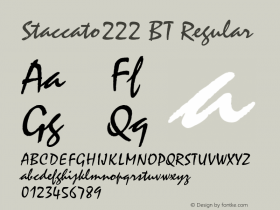 Staccato222 BT Regular mfgpctt-v4.4 Dec 22 1998图片样张